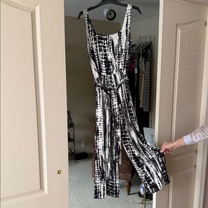 Black and White Patterned Dress
